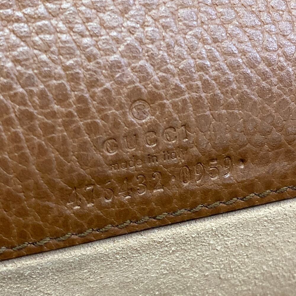 Gucci Dionysus/GG Shoulder Bag 476432 Navy Cream Dark Brown Denim Leather - Picture 9 of 15